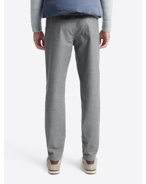 Slack chiné taille élastique gris chiné clair