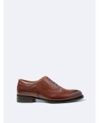 Chaussures de ville richelieus en cuir marron