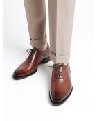 Chaussures de ville richelieus en cuir marron