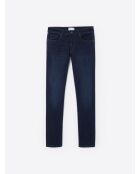 Jean denim délavé en coton stretch denim