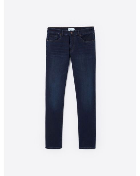 Jean denim délavé en coton stretch denim