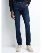Jean denim délavé en coton stretch denim