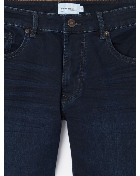 Jean denim délavé en coton stretch denim