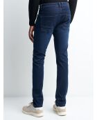 Jean denim délavé en coton stretch denim