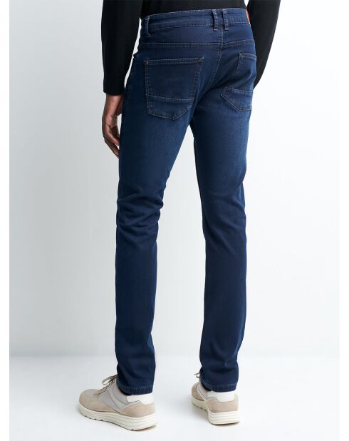 Jean denim délavé en coton stretch denim