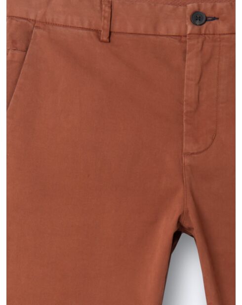 Slack slim en coton bio orange vintage