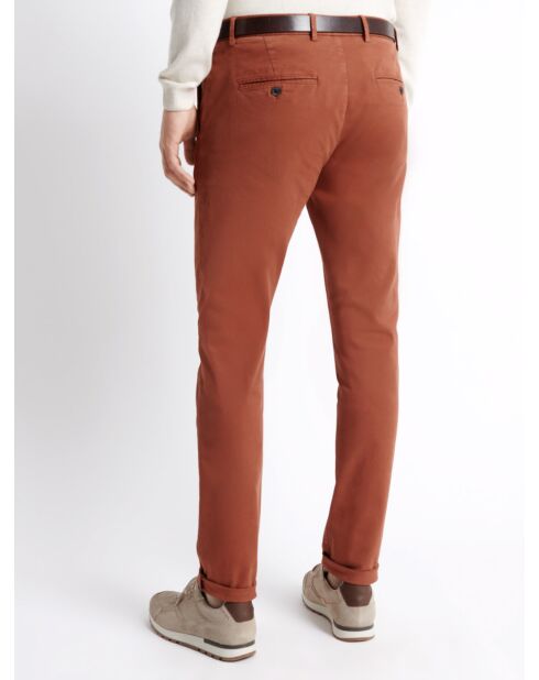 Slack slim en coton bio orange vintage