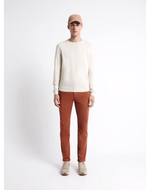 Slack slim en coton bio orange vintage