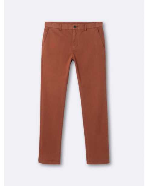 Slack slim en coton bio orange vintage