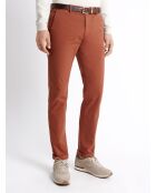 Slack slim en coton bio orange vintage