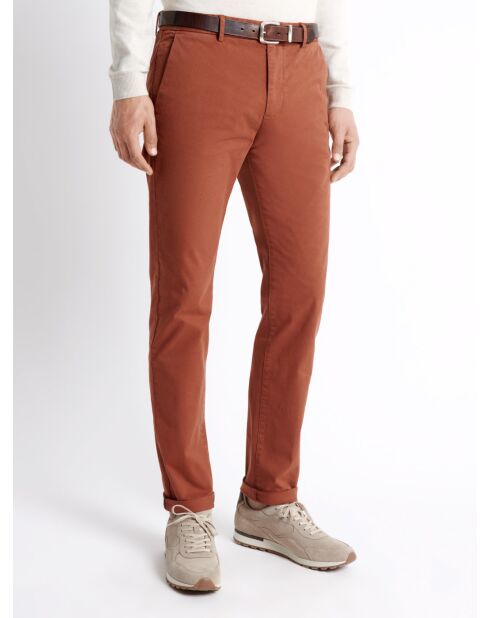 Slack slim en coton bio orange vintage