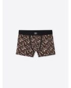 Boxer fantaisie en coton élasthanne noir