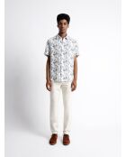 Slack armuré en Coton & Lin beige clair