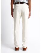 Slack armuré en Coton & Lin beige clair