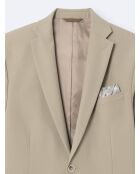 Veste de costume extraslim bistretch beige doux
