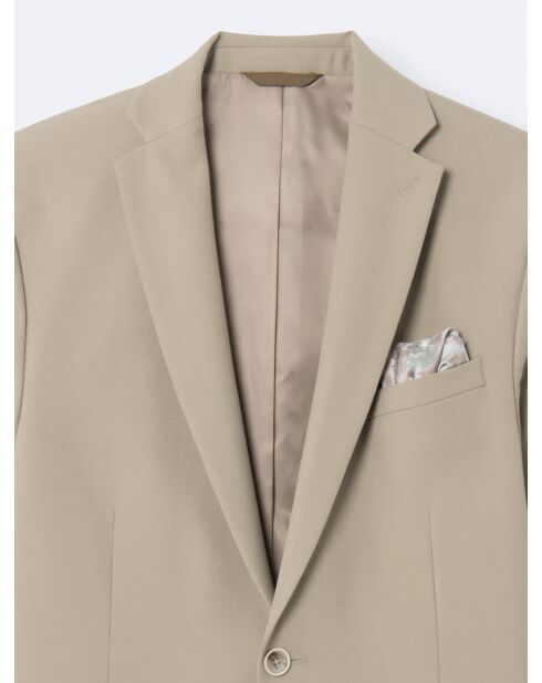 Veste de costume extraslim bistretch beige doux
