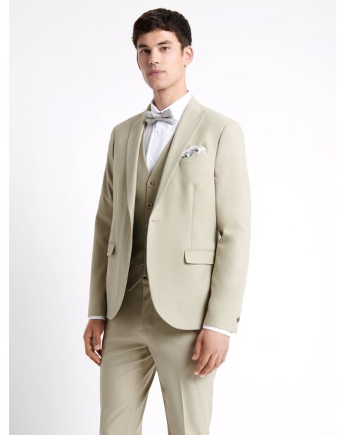 Veste de costume extraslim bistretch beige doux