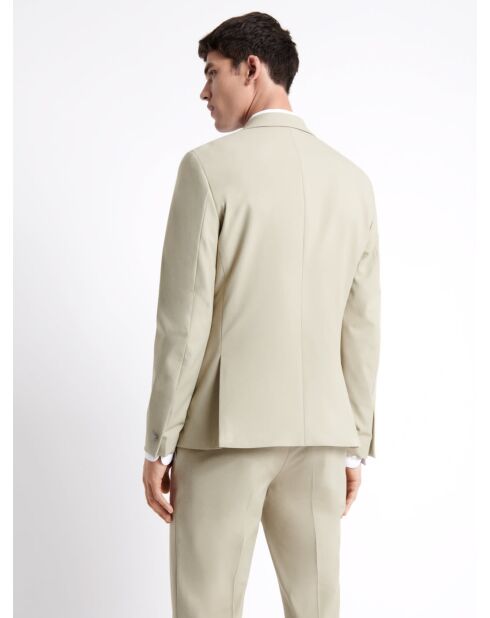 Veste de costume extraslim bistretch beige doux
