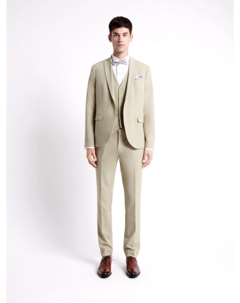 Veste de costume extraslim bistretch beige doux