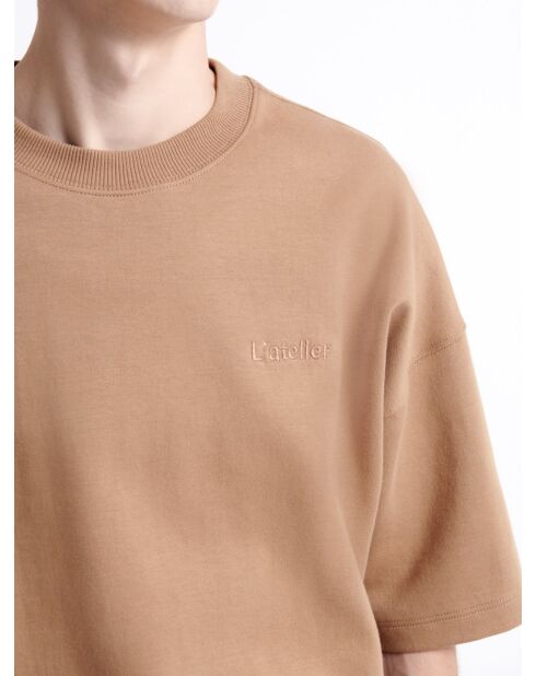 Sweat manches courtes - L'atelier marron ours