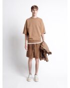 Sweat manches courtes - L'atelier marron ours