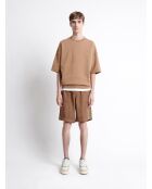 Sweat manches courtes - L'atelier marron ours