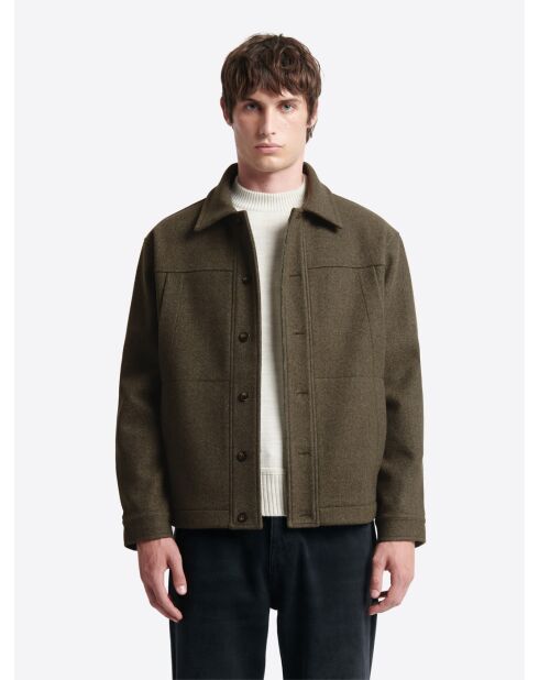 Surchemise regular - ligne L'atelier vert mousse