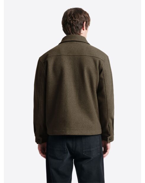 Surchemise regular - ligne L'atelier vert mousse