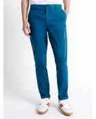 Slack slim en coton bio bleu horizon