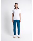 Slack slim en coton bio bleu horizon