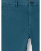 Slack slim en coton bio bleu horizon