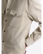 Surchemise regular en coton beige