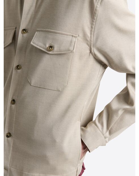 Surchemise regular en coton beige