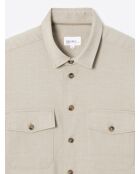 Surchemise regular en coton beige