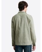 Surchemise regular chinée vert bronze