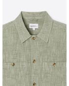 Surchemise regular chinée vert bronze