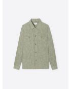 Surchemise regular chinée vert bronze