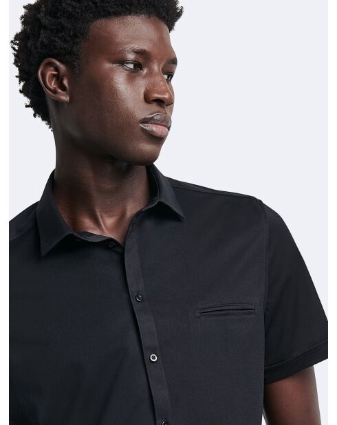 Chemise stretch facile à entretenir noire