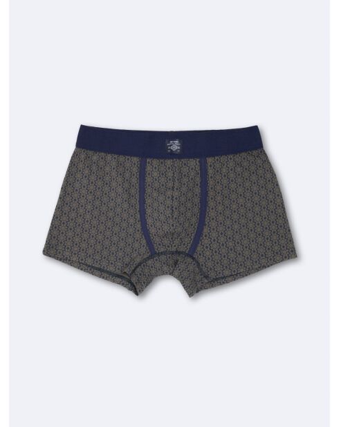 Boxer fantaisie en coton kaki