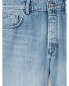 Jean denim regular en coton blanchi denim