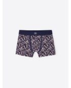 Boxer fantaisie en coton élasthanne bleu marine