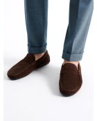 Mocassins en cuir chocolat