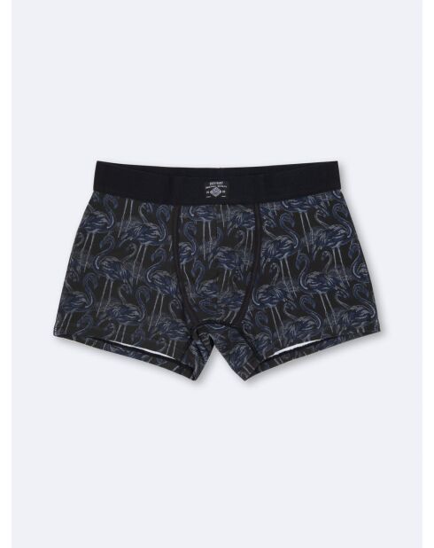 Boxer fantaisie en coton élasthanne noir