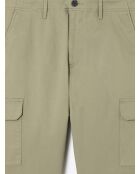 Slack uni en coton kaki