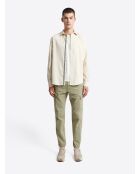 Slack uni en coton kaki