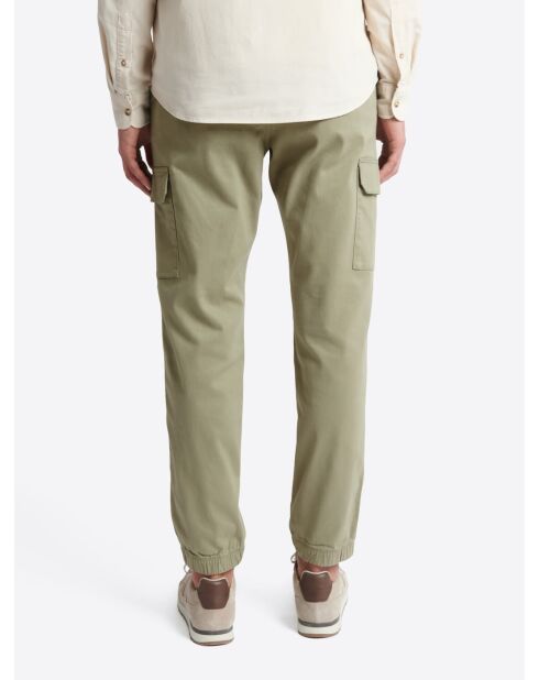 Slack uni en coton kaki