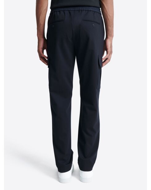 Slack  taille semi-élastiquée bleu marine