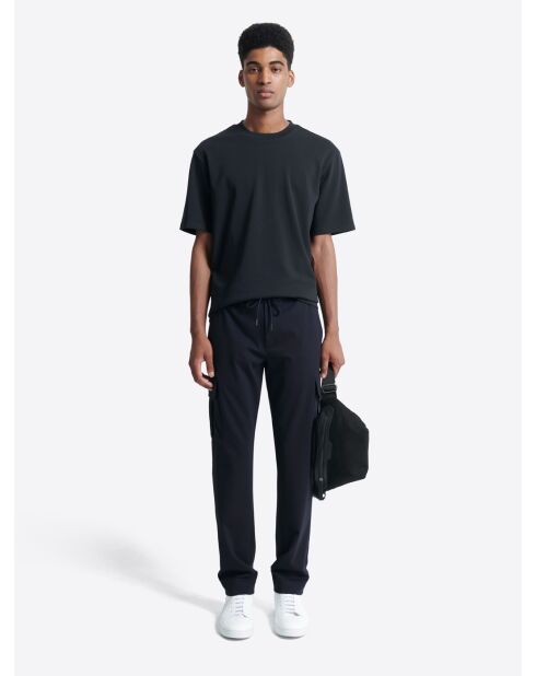 Slack  taille semi-élastiquée bleu marine