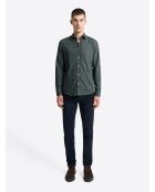 Chemise à motif en coton verte