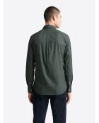 Chemise à motif en coton verte